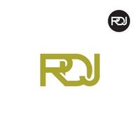 Letter RDJ Monogram Logo Design vector