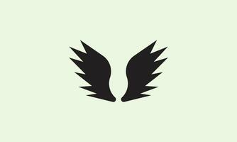 Black wings vector logo icon. Wing badge. Black wing badge. Vector illustration.