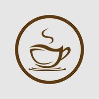 Coffee cup logo vector icon illustration design