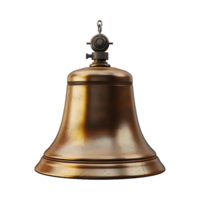 AI generated 3D Rendering of a Brown Steel Church Bell on Transparent Background - Ai Generated png