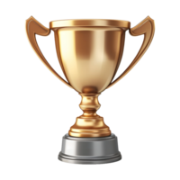 AI generated 3D Rendering of a Champion or Winner Cup on Transparent Background - Ai Generated png
