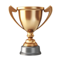 AI generated 3D Rendering of a Champion or Winner Cup on Transparent Background - Ai Generated png