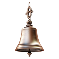 AI generated 3D Rendering of a Brown Steel Church Bell on Transparent Background - Ai Generated png