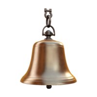 AI generated 3D Rendering of a Brown Steel Church Bell on Transparent Background - Ai Generated png