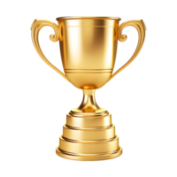 AI generated 3D Rendering of a Champion or Winner Cup on Transparent Background - Ai Generated png