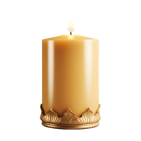 AI generated 3D Rendering of a Beautiful Colorful Candle on Transparent Background - Ai Generated png