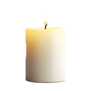 ai generato 3d interpretazione di un' bellissimo colorato candela su trasparente sfondo - ai generato png