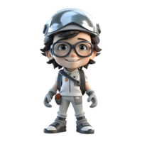 AI generated 3D Rendering of a Male Character Cartoon on Transparent Background - Ai Generated png