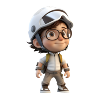 AI generated 3D Rendering of a Male Character Cartoon on Transparent Background - Ai Generated png