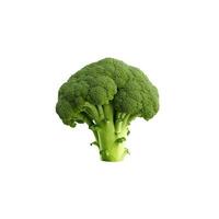 AI generated Detailed and Nutrient-Packed Broccoli Head, Perfectly Isolated on White photo