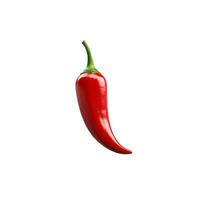 AI generated Detailed and Spicy Red Chili Pepper, Perfectly Isolated on a Clean White Background photo