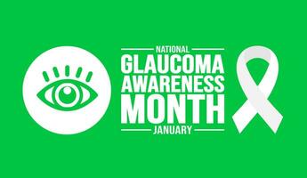 January is Glaucoma Awareness Month background template. Holiday concept. background, banner, placard, card, and poster design template with text inscription and standard color. vector illustration.