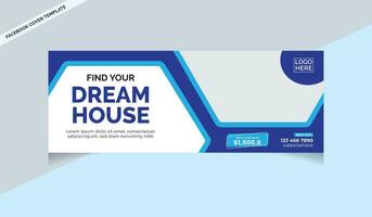 Vector real estate home buy and sale social media cover web banner