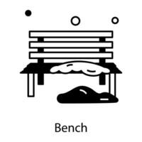 Heres a linear icon of garden bench vector