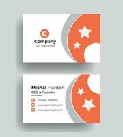 Double-sided creative Professional modern simple unique blue minimalist gold elegant vector blank vertical and clean business card design print template