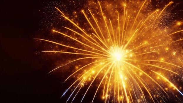 ai generado fuegos artificiales en un oscuro antecedentes con espacio para texto o imagen. foto