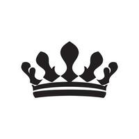A black Silhouette Crown set Clipart on a white background vector