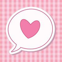 Cute Valentine Themed Art with simple color. Love Valentine Decoration vector design icon arts