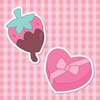 Cute Valentine Themed Art with simple color. Love Valentine Decoration vector design icon arts