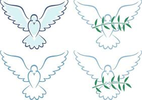 Peace Dove Set vector