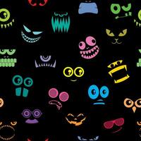 Monsters Halloween Pattern vector