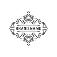 Logo design ornament with abstract line engraving. designs for spas and beauty salons, boutiques, organic shops, weddings, florists, interiors, photography, cosmetics. vector