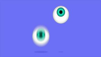 Cartoon Character Eyes Jumping video