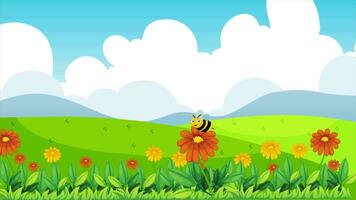 une mon chéri abeille est assis sur une fleur video