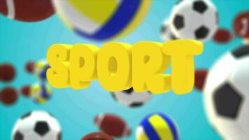 3D Sport Intro Balls video