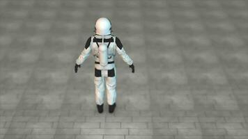astronauta rotativo animação video