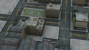 Aerial View Of Modern City 3D Animation video