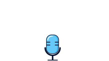 Flat Microphone Podcast Icon Animation video