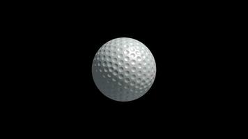 3D Golfball Rotating On Alpha Channel video