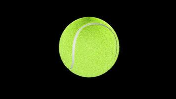 3d golden Tennis Ball rotierend auf Alpha Kanal video