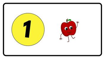 lernen Nummer Zählen und Früchte Name zum Kinder Reime Vorschule Bildung Lernen Video