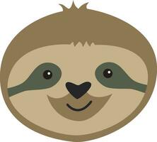 animal face sloth vector