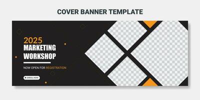 marketing workshop banner vector