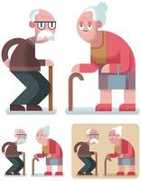 Old Age Flat Design vector