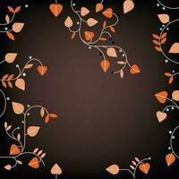 Vine branches template background vector