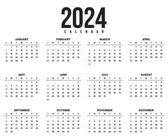 moderno 2024 calendario modelo vector