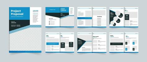 Project proposal template design for company and business vector