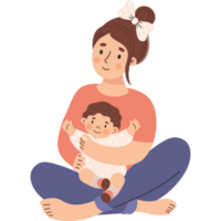 contento madre con bambino png