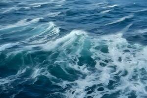 AI generated waves in the ocean. Neural network AI generated photo