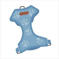 Adjustable dog harness. Accessory for pets, animals vector