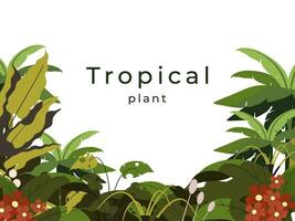 Tropical plants background vector