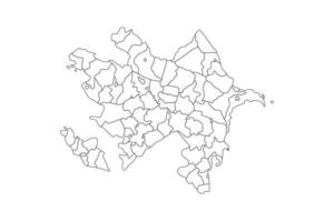 Vector outline map of azerbaijan