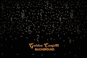 Vector Golden confetti background in realistic style