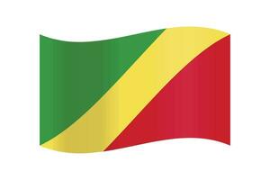 Congo flag official colors vector illustration