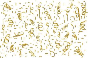 Vector Golden confetti background in realistic style