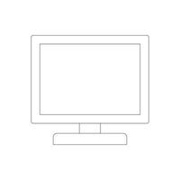 computadora monitor vector símbolo logo